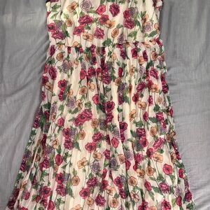 Floral Kids Dress - Pink, Green, and Cream